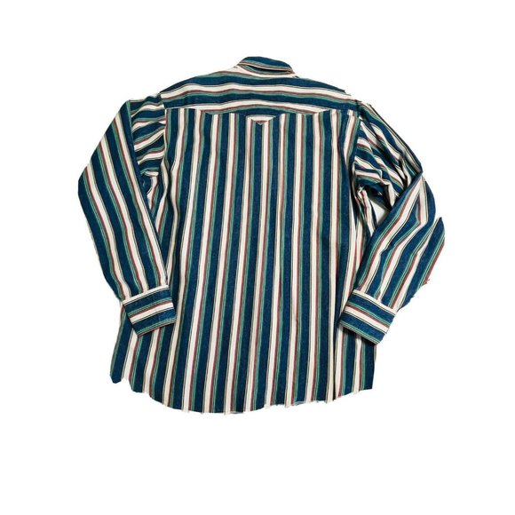 Panhandle Slim Men's 17.5 X 36 Western Thick Cotton Strip Shirt Collar  Vintage - Picture 2 of 10